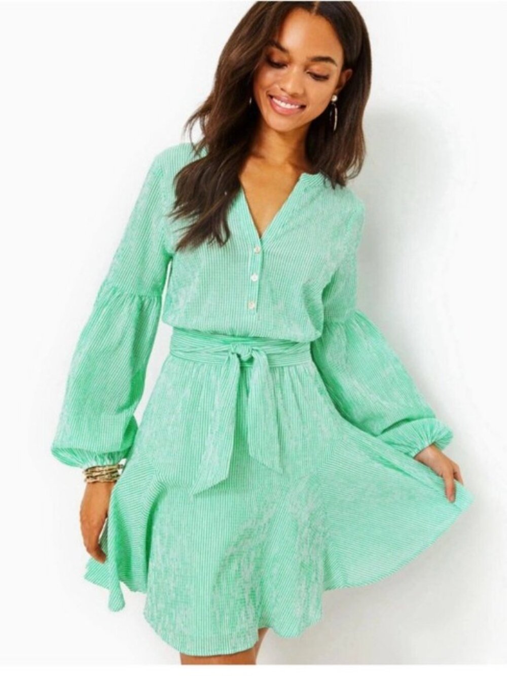 VGUC Lilly Pulitzer Carla Long Sleeve Stripped Dress, size 2